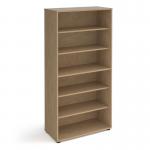 Universal bookcase 1715mm high with shelves - oak
