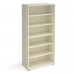 Universal bookcase 1715mm high with shelves - white