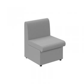 Una single modular upholstered seat in Grey UNA50001-SG