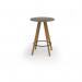Unity circular poseur table 800 dia with solid oak leg in nebraska oak UPC8-NO