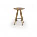 Unity circular poseur table 800 dia with solid oak leg in oak UPC8-O