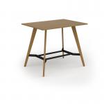 Unity poseur height worktable 1400w x 1000d with 4x solid oak legs, top in oak UPR1410-O