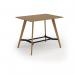 Unity poseur height worktable 1400w x 1000d with 4x solid oak legs, top in oak UPR1410-O