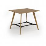 Unity poseur height worktable 1400w x 1200d with 4x solid oak legs, top in oak UPR1412-O