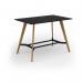 Unity poseur height worktable 1600w x 1000d with 4x solid oak legs, top in black UPR1610-BK
