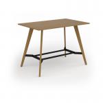 Unity poseur height worktable 1600w x 1000d with 4x solid oak legs, top in oak UPR1610-O