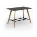 Unity poseur height worktable 1600w x 1000d with 4x solid oak legs, top in onyx grey UPR1610-OG