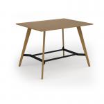 Unity poseur height worktable 1600w x 1200d with 4x solid oak legs, top in oak UPR1612-O