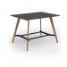 Unity poseur height worktable 1600w x 1200d with 4x solid oak legs, top in onyx grey UPR1612-OG