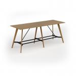 Unity poseur height worktable 2800w x 1000d with 4x solid oak legs, top in oak UPR2810-O