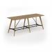 Unity poseur height worktable 2800w x 1000d with 4x solid oak legs, top in oak UPR2810-O