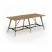 Unity poseur height worktable 2800w x 1200d with 4x solid oak legs, top in oak UPR2812-O