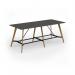 Unity poseur height worktable 2800w x 1200d with 4x solid oak legs, top in onyx grey UPR2812-OG
