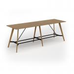 Unity poseur height worktable 3200w x 1000d with 4x solid oak legs, top in oak UPR3210-O