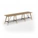 Unity poseur height worktable 4200w x 1000d with 4x solid oak legs, top in oak UPR4210-O
