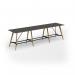 Unity poseur height worktable 4200w x 1000d with 4x solid oak legs, top in onyx grey UPR4210-OG