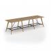 Unity poseur height worktable 4200w x 1200d with 4x solid oak legs, top in oak UPR4212-O