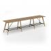 Unity poseur height worktable 4800w x 1000d with 4x solid oak legs, top in oak UPR4810-O