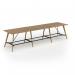 Unity poseur height worktable 4800w x 1200d with 4x solid oak legs, top in oak UPR4812-O
