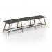 Unity poseur height worktable 4800w x 1200d with 4x solid oak legs, top in onyx grey UPR4812-OG