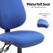 Vantage 100 2 lever PCB operators chair with no arms - blue V100-00-B