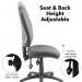 Vantage 100 2 lever PCB operators chair with no arms - charcoal V100-00-C