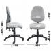 Vantage 100 2 lever PCB operators chair with no arms - grey V100-00-G