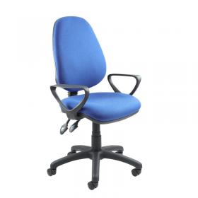 Vantage 100 2 lever PCB operators chair with fixed arms - blue V101-00-B