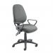 Vantage 100 2 lever PCB operators chair with fixed arms - charcoal V101-00-C