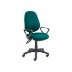Vantage 100 2 lever PCB operators chair with fixed arms - Forest Green V101-00-FG