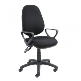 Vantage 100 2 lever PCB operators chair with fixed arms - black V101-00-K