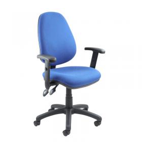 Vantage 100 2 lever PCB operators chair with adjustable arms - blue V102-00-B