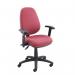 Vantage 100 2 lever PCB operators chair with adjustable arms - burgundy V102-00-BU