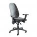 Vantage 100 2 lever PCB operators chair with adjustable arms - charcoal V102-00-C