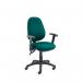 Vantage 100 2 lever PCB operators chair with adjustable arms - Forest Green V102-00-FG