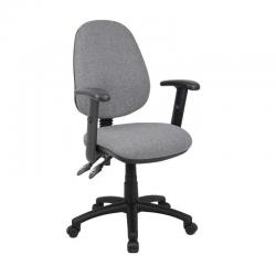 Cheap Stationery Supply of Vantage 100 2 lever PCB operators chair with adjustable arms - grey Office Statationery