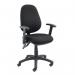 Vantage 100 2 lever PCB operators chair with adjustable arms - black V102-00-K