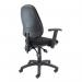 Vantage 100 2 lever PCB operators chair with adjustable arms - black V102-00-K