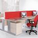 Vivo straight desk 1000mm x 800mm - silver frame, beech top V10B