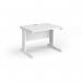 Vivo straight desk 1000mm x 800mm - white frame, white top V10-WH-WH