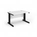 Vivo straight desk 1200mm x 800mm - black frame, white top V12-K-WH
