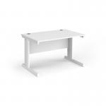Vivo straight desk 1200mm x 800mm - white frame, white top V12-WH-WH