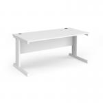 Vivo straight desk 1600mm x 800mm - white frame, white top V16-WH-WH