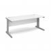 Vivo straight desk 1800mm x 800mm - silver frame, white top V18-S-WH