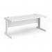 Vivo straight desk 1800mm x 800mm - white frame, white top V18-WH-WH