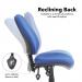 Vantage 200 3 lever asynchro operators chair with no arms - blue V200-00-B