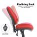 Vantage 200 3 lever asynchro operators chair with no arms - red V200-00-R