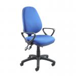 Vantage 200 3 lever asynchro operators chair with fixed arms - blue V201-00-B