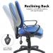 Vantage 200 3 lever asynchro operators chair with fixed arms - blue V201-00-B