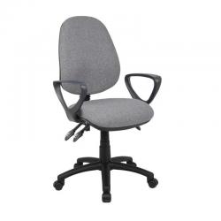 Cheap Stationery Supply of Vantage 200 3 lever asynchro operators chair with fixed arms - grey Office Statationery